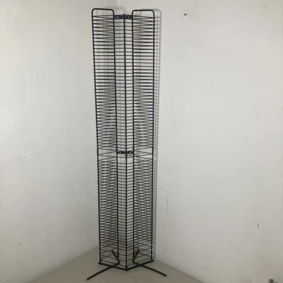 Soporte para torre de 160 CD Atlantic negro 48" futurista moderno retro torre multimedia Foto 1 de 4