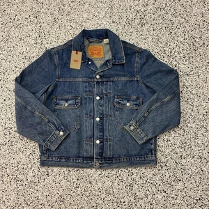 Levi's Premium BIG E Denim Trucker Jacket Vintage Retro Style Men's Size L NWT - Picture 1 of 8