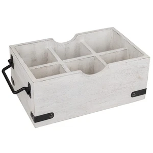 GoCraft 6 Fächer Holz Besteck Caddy &#8211; Vielseitiger Organizer für Kitc - Bild 1 von 9