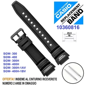 Cinturino Cinghia Per Orologio Casio SGW-300H SGW-400H SGW-300 SGW-400 18mm Nero - Foto 1 di 4