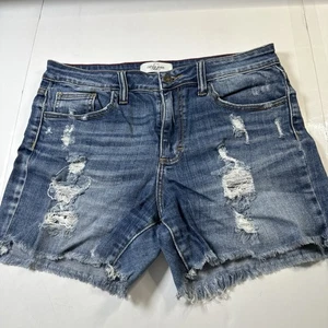 Carly Jeans Damen Denim Ripped Short blau Gr. M #073 - Bild 1 von 12
