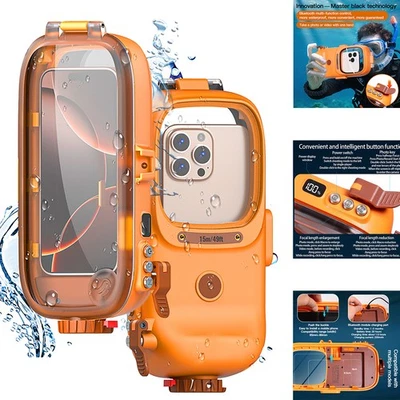 High Definition Photography Waterproof Diving Case Cover for iPhone Samsung 49ft - Image 1 of 4
