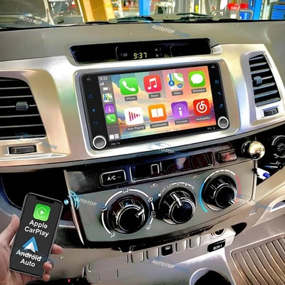 Rádio estéreo GPS 2+64GB para Toyota Hilux 2005-2015 Android 15 CarPlay carro 7"" - Imagem 1 de 4