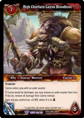 High Chieftain Cairne Bloodhoof - Reign of Fire - World of Warcraft TCG - Bild 1 von 4