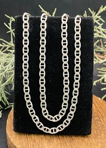 Vintage P. LUX, italienisches Sterling, 5 mm, wendbar, 24" Mariners Kette - 12,58 g - Bild 1 von 7