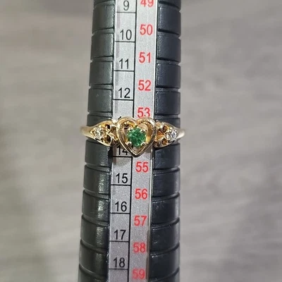 Anillo de oro 10K AAJ talla 6 3/4 con piedras 1,7 gramos  Foto 1 de 4