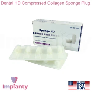 Enchufe de esponja de colágeno comprimido dental HD 10 piezas Ø10,0 mm de diámetro altamente purificado - Imagen 1 de 5