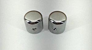 Chrome Silver Easy Grip Guitar Knobs 2 - Picture 1 of 5