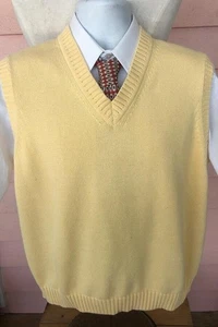 Gilet maglione L.L. BEAN taglia L scollo a V giallo allegro facile cura BELLO - Foto 1 di 3
