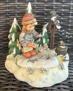 Goebel Hummel “Peaceful Offering” W/ Hummelscape "Friendship In Bloom” - Picture 1 of 15