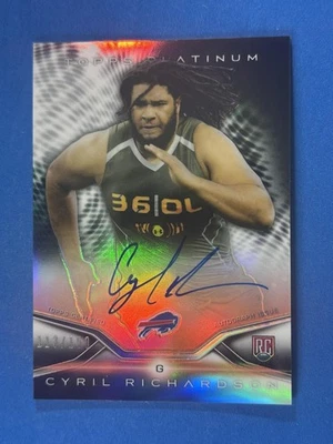 2014 Topps Platinum Autographs Black Refractors Cyril Richardson #/150 Bills - Image 1 of 2