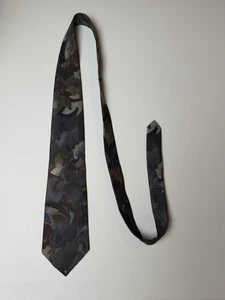 Vintage Huxley Dark Floral Tie Necktie Made In USA RN18446 Business Tie - Picture 1 of 10