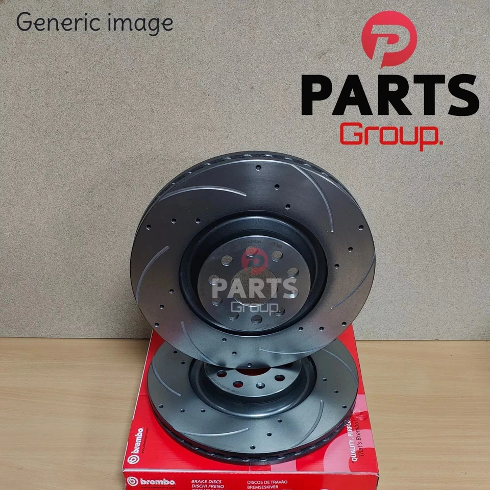 FOR PEUGEOT 307 SW 1.4 PETROL 2003-2007 BREMBO DRILLED GROOVED FRONT DISCS 283MM - Image 1 of 1