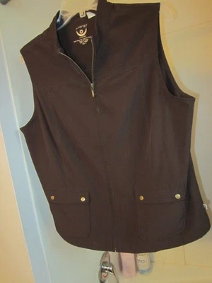Chaleco elástico sin mangas para mujer Zenergy by Chico's talla 2 marrón usado Foto 1 de 4
