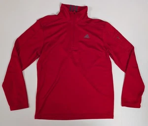 Herren Adidas 1/4" Reißverschluss rot Sweatshirt-M - Bild 1 von 15