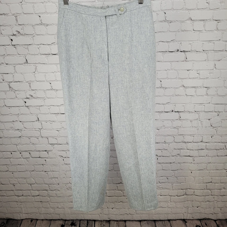 VTG White Stag Grey 100% Wool High Rise Dress Pants USA Made Size 14 (23x28.5) - Image 1 of 4