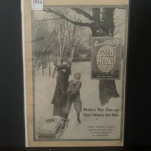 Vintage 1916 schließlich Goldmedaille Mehl macht das Brot Werbung Werbung - Bild 1 von 2