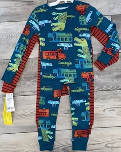 🦖 NWT Dinosaur Cotton PJs 4pc Matching Mix and Match Sets Toddler Boy 3 3T - Picture 1 of 7