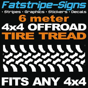4x4 OFFROAD TYRE TREAD GRAPHICS STICKERS DECALS to fit DEFENDER DISCOVERY JEEP - Picture 1 of 2