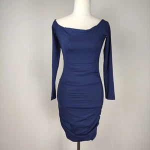 Kookai Womens Dress Size 1 Bodycon Navy Blue Stretch Party Event Occasion - Picture 1 of 11