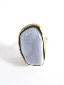 Designer Damen Magnesit Oval Messing Cocktail Ring Gr. 6 - Bild 1 von 9