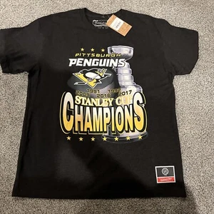 Mitchell & Ness NHL Pittsburgh Penguins Size Large L Stanley Cup Chase T Shirt - Picture 1 of 7