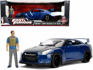BRIAN'S 2009 NISSAN GTR W/ BRIAN FIGURE & WORKING LIGHTS 1/18 scale DIECAST CAR - Picture 1 of 2
