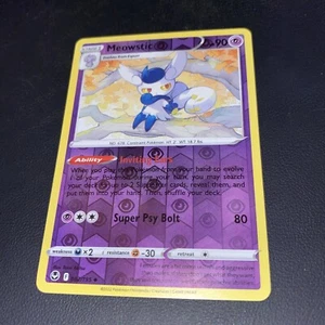 Reverse Holo Meowstic 082/195 Carta Pokemon Tempesta Argento Non Comune TCG - Foto 1 di 2
