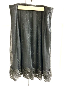 NWT Peggy Jennings Neiman Marcus Black Lace Skirt 10 12 Classic Luxury $1100 - Picture 1 of 10