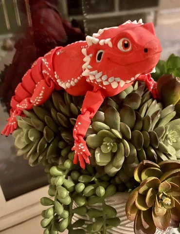 3D Printed Bearded Dragon articulating fidget custom colors Cover