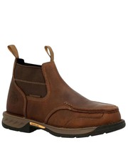 Georgia Boot Men's Athens 360 Chelsea Work Boot - Steel Toe Brown 11 D