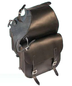 BISACCIA POSTERIORE X MOTO X SELLA WESTERN INGLESE COLORE NERO - Picture 1 of 1