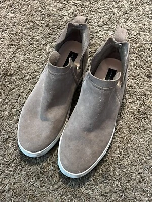 Steven by Steve Madden Women's Leather Ankle Boots Gray Suede Sz 6.5 Good Cond! - Imagem 1 de 4