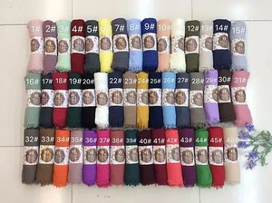 Crimp Frayed Edges Maxi Scarves Hijab Super Soft Shawl Wrap Good Quality Scarf - Picture 1 of 53