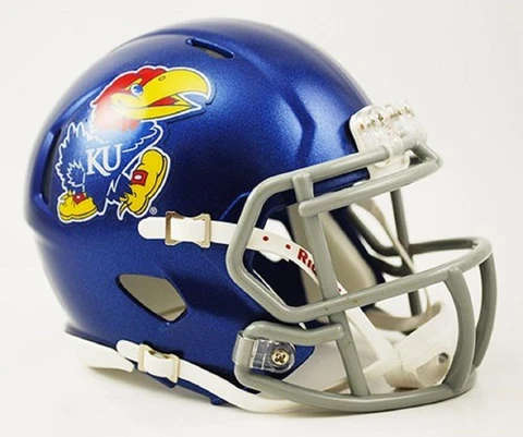 Kansas Jayhawks Mini Speed Replica Helmet [NEW] NCAA Miniature Desk Office Cover