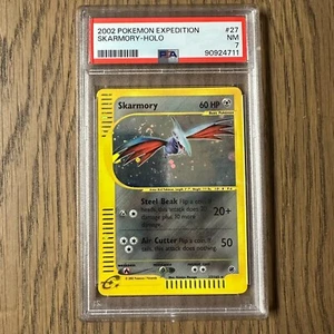 PSA 7 - Pokemon SKARMORY - Expedition Base Set Holo - 27/165 - RARE SWIRL - Picture 1 of 3