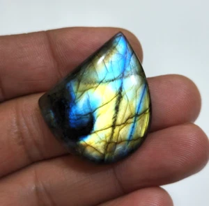Natural AAA+ Blue Fire Labradorite Cabochon Fancy Shape 54.40 Crt Loose Gemstone - Picture 1 of 4