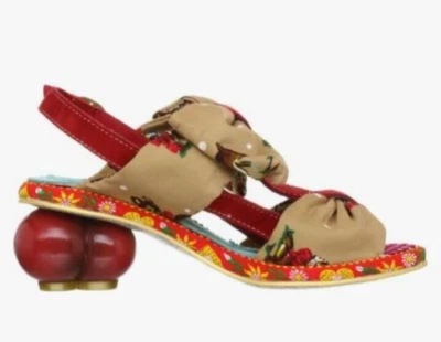 Irregular Choice 🍒 Sandalias de tacón de cereza edición limitada Uk6 Foto 1 de 4