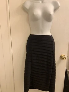 NWOT TAGS SCARLETT NITE BLACK LINED STRETCH LAYERED EXPENSIVE CLASSY SKIRT SZ 12 - Picture 1 of 5