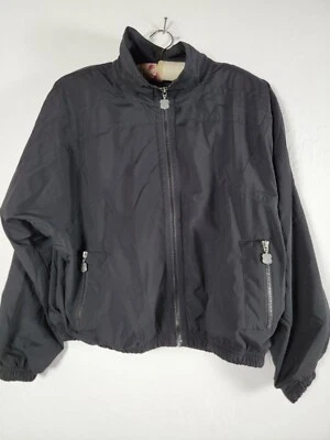 Kaelin Women's Zip Up Mock Neck Casual Windbreaker Jacket Black Petite XL - Image 1 of 4