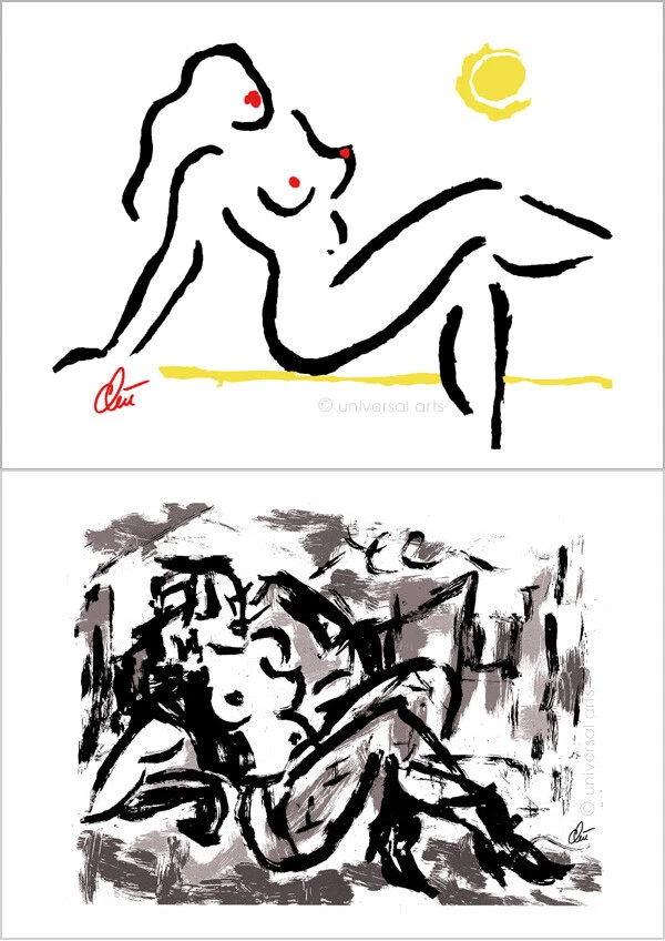 JACQUELINE DITT - Hot Girl & Die Sünde A2 handsigniert ltd.Og.Grafik gross - Bild 1 von 4