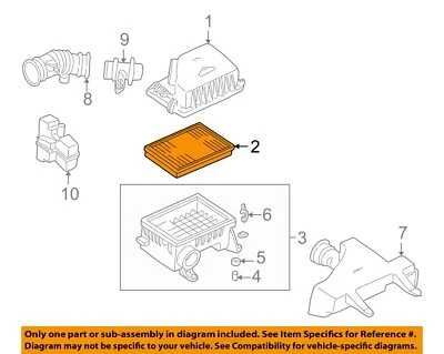 HYUNDAI OEM 00-05 Accent EngineTransaxle Air Intake-Element 2811322600 - Image 1 of 2