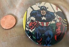 Vintage Captain America Marvel Broche Arrière Bouton