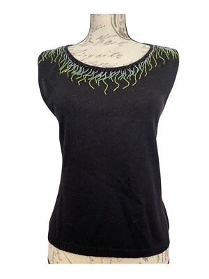 Class Roberto Cavalli Sleeveless Sweater Top Womens Size 44 Silk Cashmere Wool - Image 1 of 4