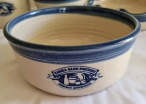 Vintage Yarra Glen Pottery Fruit Salad Bowl Blue & White Made in Australia - Picture 1 of 6