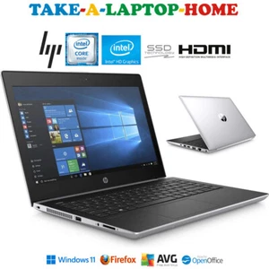 HP ProBook Gaming Windows11 Premium Laptop 13.3" FHD SSD NVme Office AntiVirus - Picture 1 of 11