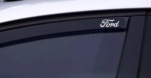 2x Ford Wind Deflector Stickers Car Window Decal Bumper Rein Guards White - Picture 1 of 1