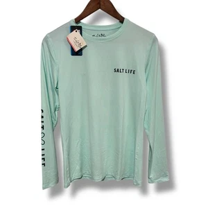 NWT Salt Life Youth Boys Long Sleeve Performance Fishing Shirt Size M 18.5x26.5 - Picture 1 of 8