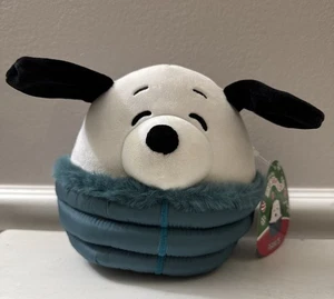 Squishmallows 6" Peanuts Snoopy in gefütterter Jacke/Mantel - süß Winter Weihnachten - Neu mit Etikett - Bild 1 von 16