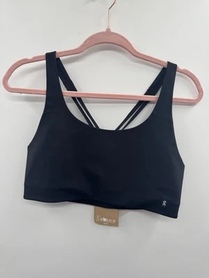 NWT On Cloud Movement Bra Women's Large Black Moisture-Wicking Sports - Image 1 of 4